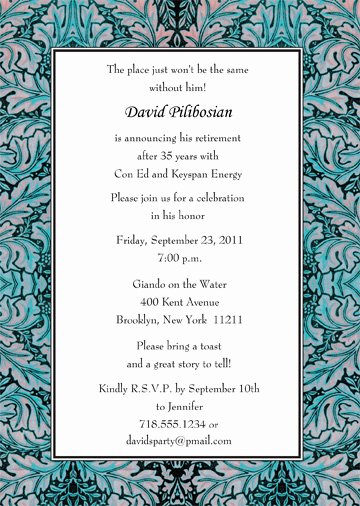 retirement party invitation wording