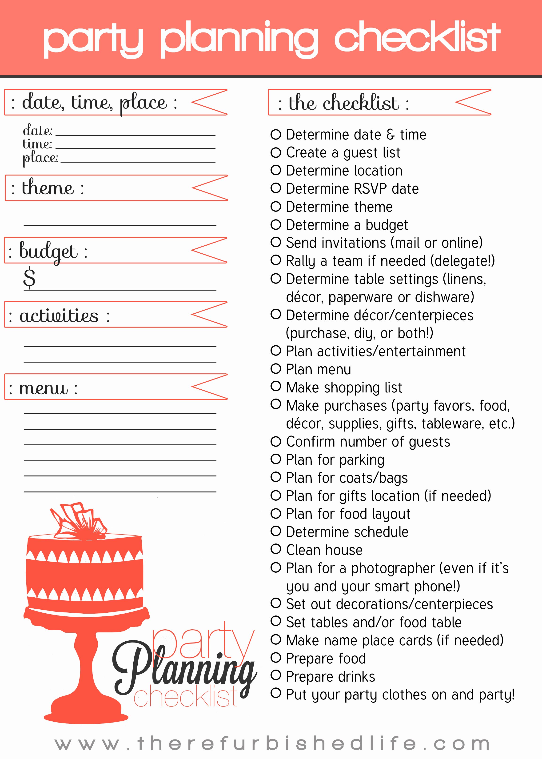 Party Planning 101 with Printable Checklist – the