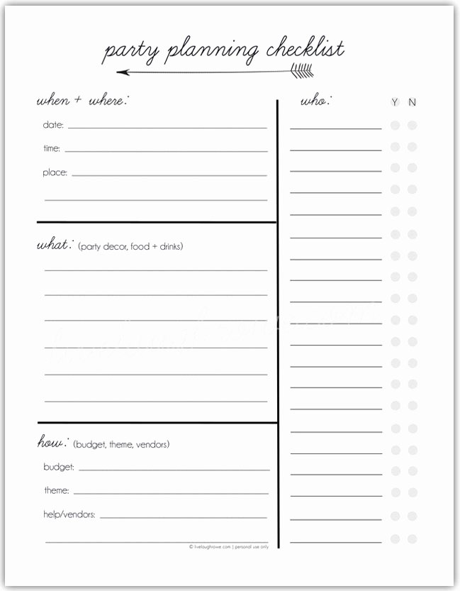 Party Planning Checklist is A Guaranty Of A Successful