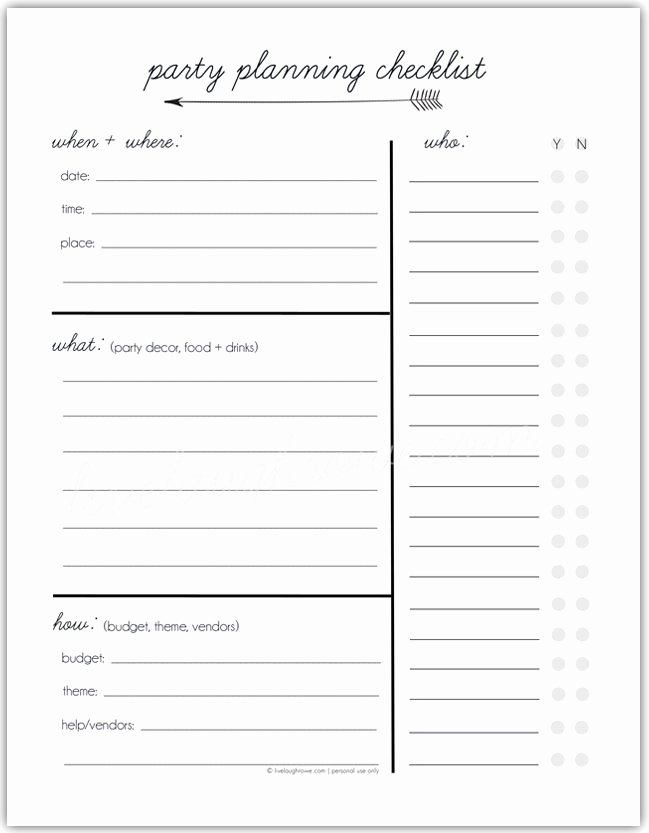 Party Planning Tips &amp; Printable Checklist Live Laugh Rowe