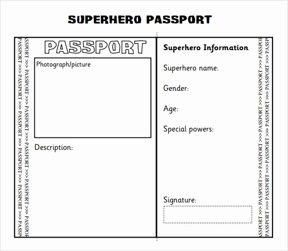 Passport Template for Kids Girl Scouts