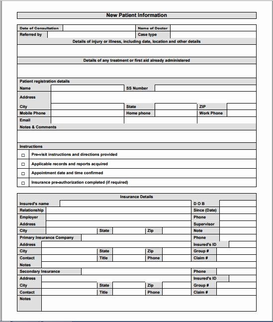 Patient Sign In Sheet Templates