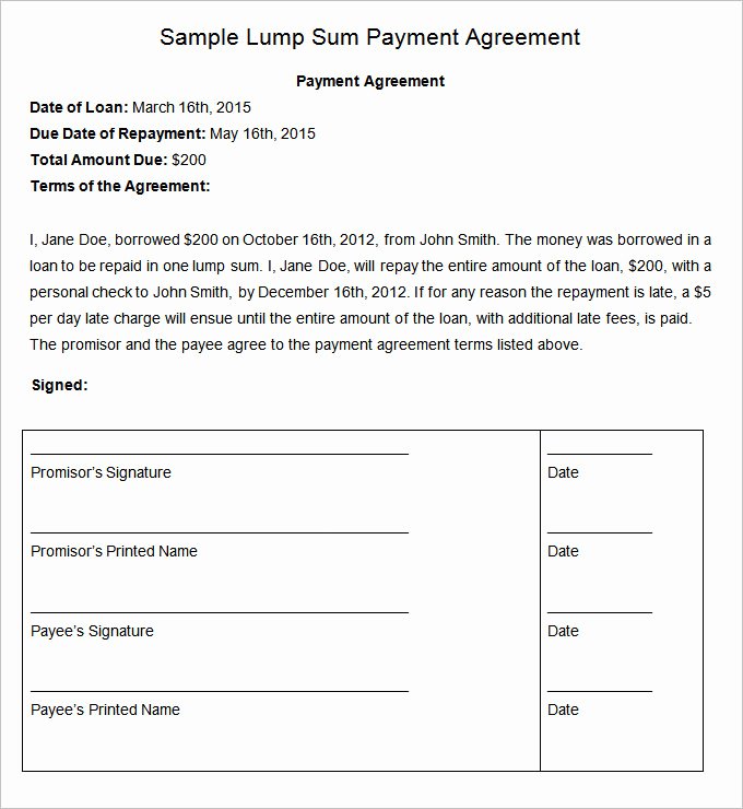 Payment Plan Agreement Template 12 Free Word Pdf