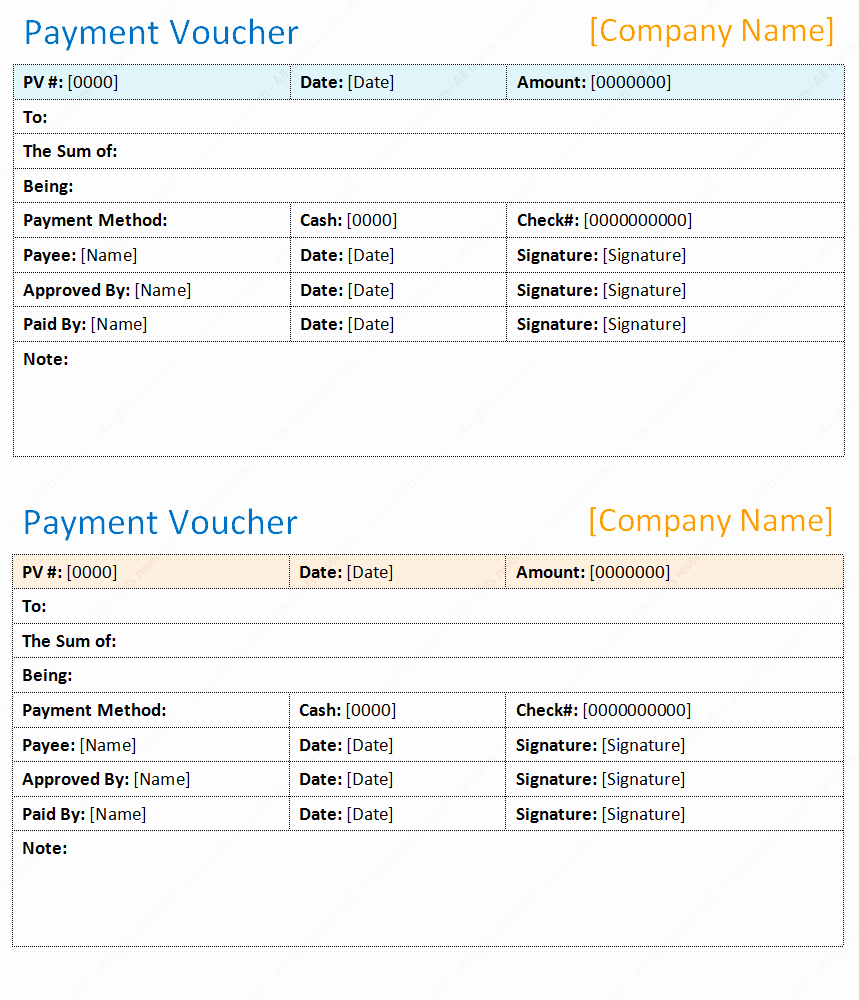 Payment Voucher Template In Microsoft Word Dotxes