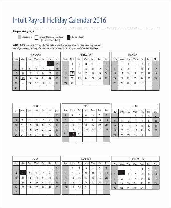 Payroll and Holiday Schedule 2016 Bing Images