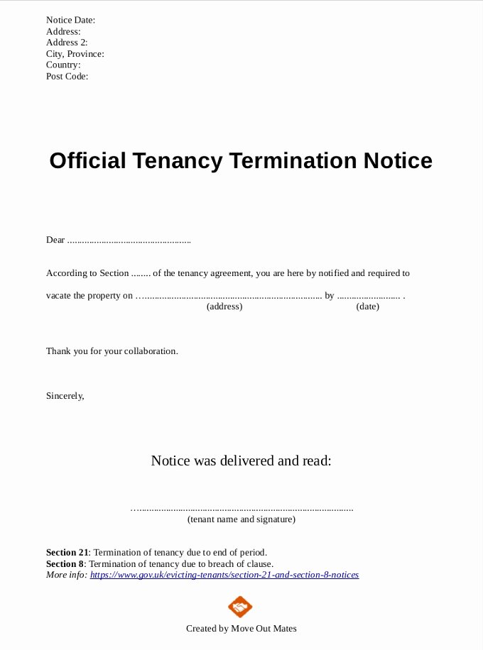 [pdf] End Of Tenancy Letter Template