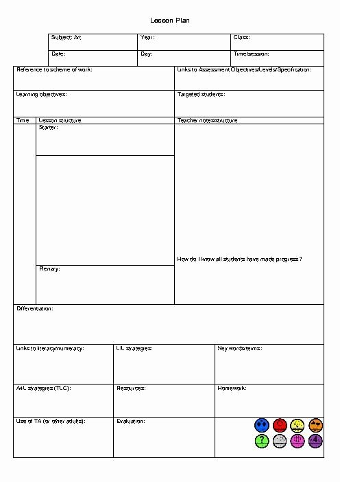 Pe Lesson Plan Template Blank Templates Station