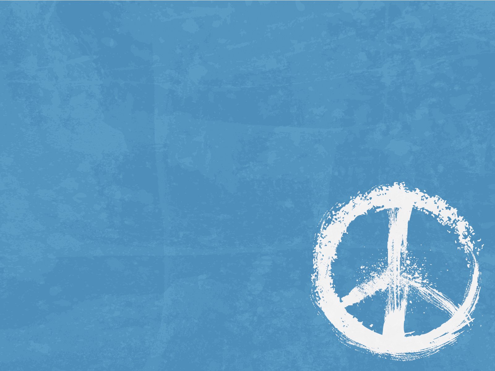 Peace Sign Powerpoint Templates Blue Objects Free Ppt