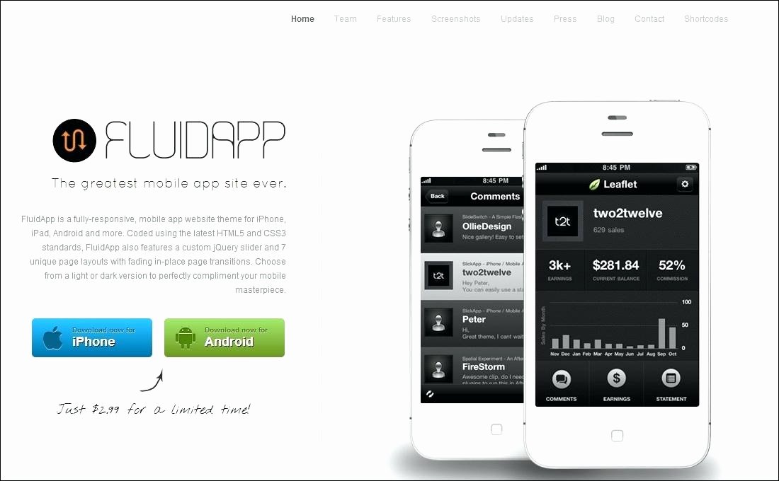 Perfect android Psd Template Inspiration Wordpress