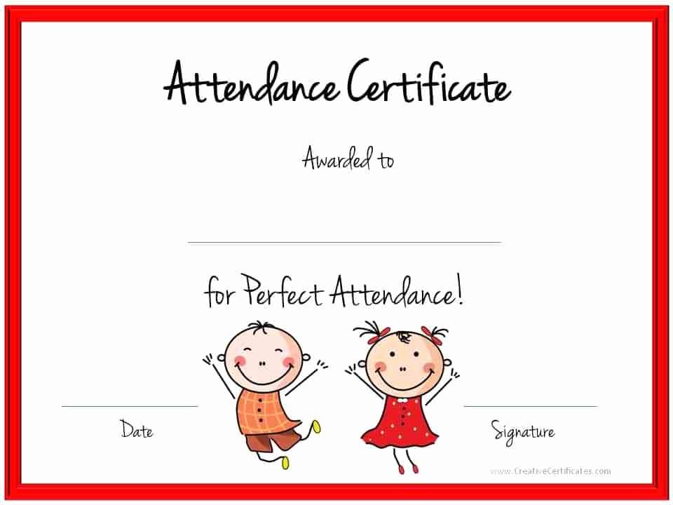 Perfect attendance Award