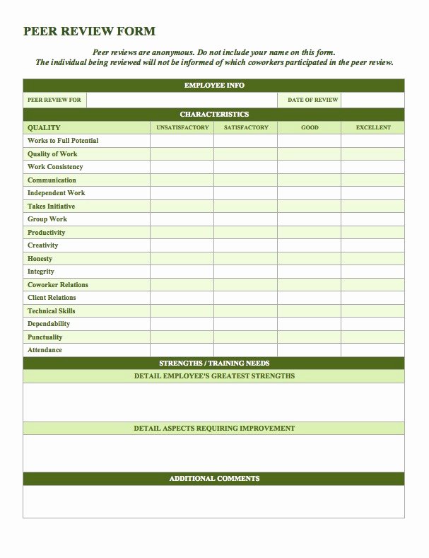 Performance Review Template