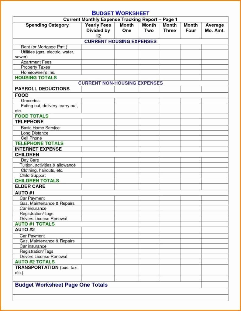 Personal Bud Spreadsheet Template Personal Bud