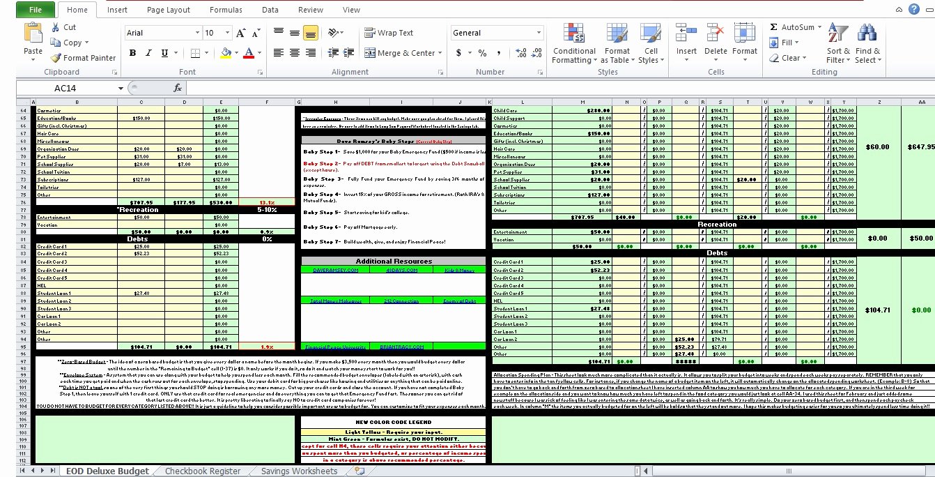Personal Bud Worksheet Excel Excel Tmp