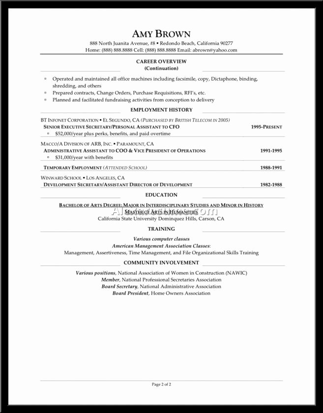 personal care assistant resume