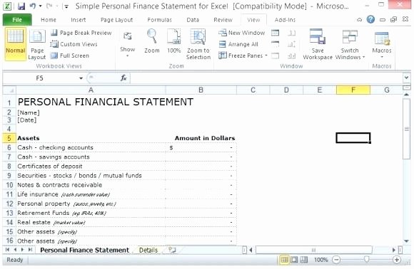 Personal Financial Plan Example Excel – Teletiendaub