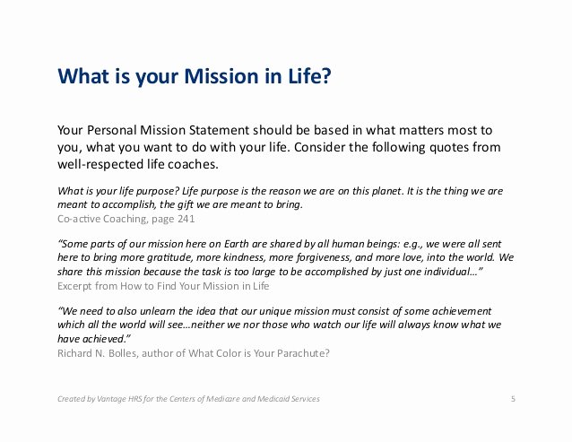 Personal Mission Statement Examples Alisen Berde