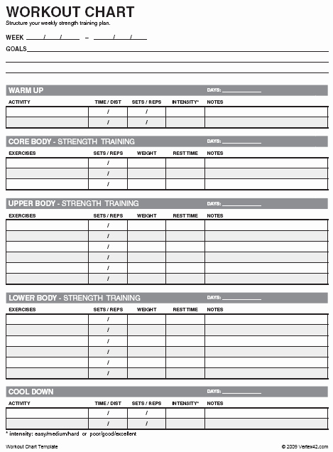 Personal Training Workout Templates Free