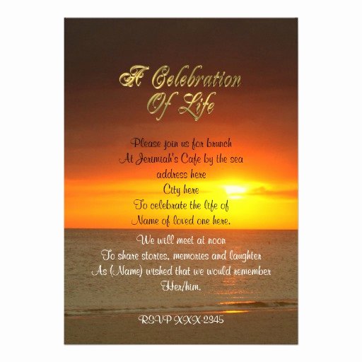 Personalized A Celebration Of Life Invitations