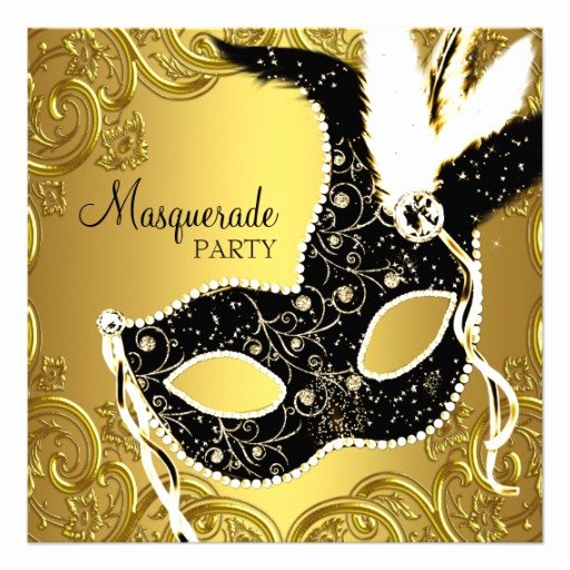 Personalized Elegant Masquerade Party Invitations