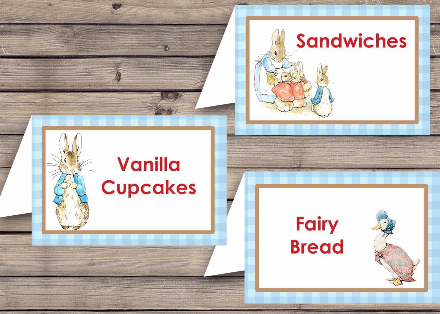 Peter Rabbit Party Food Label Template Digital by