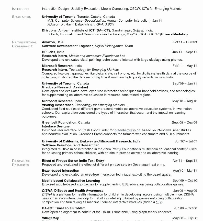 Phd Resume Template Latex Resume Template the Best Ideas