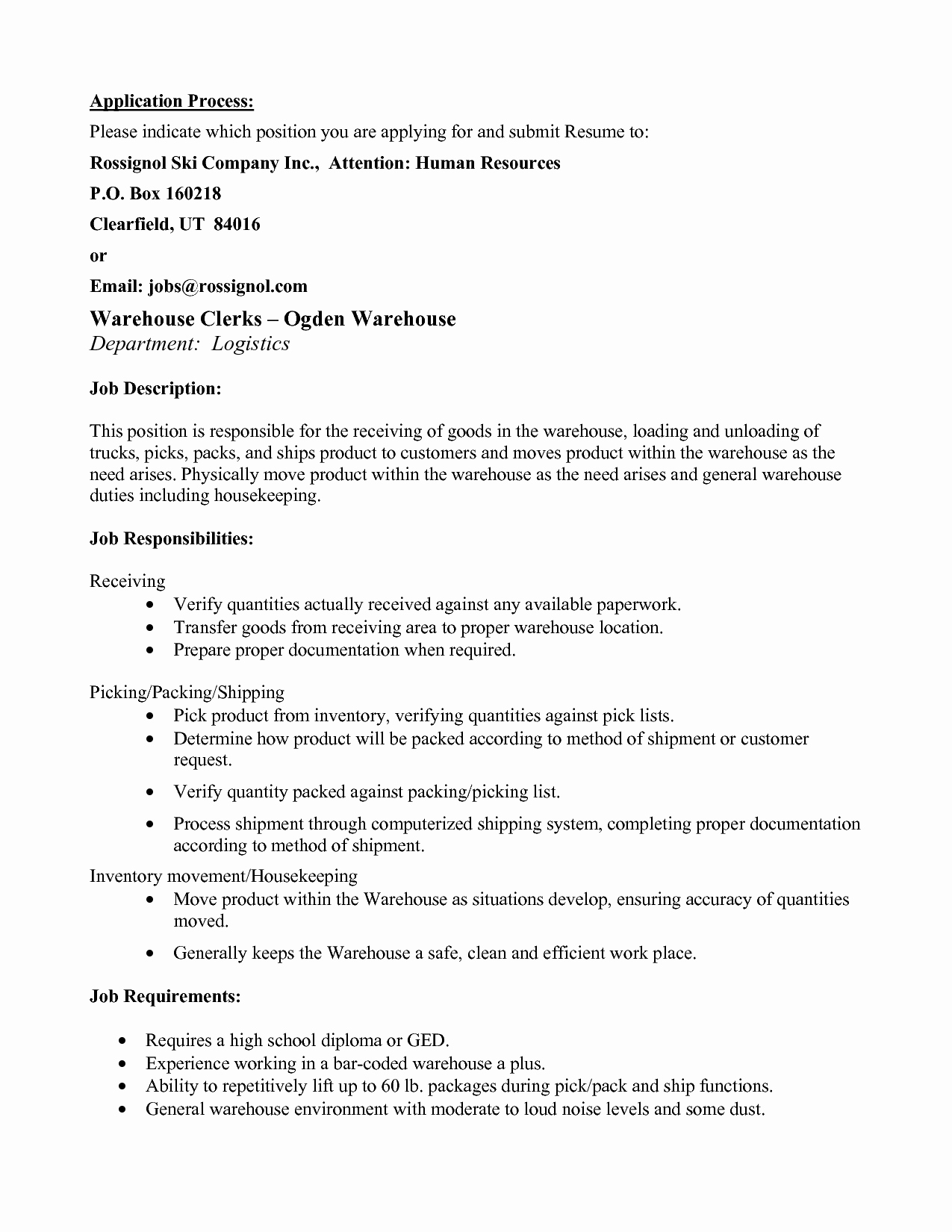 resume job duties generator