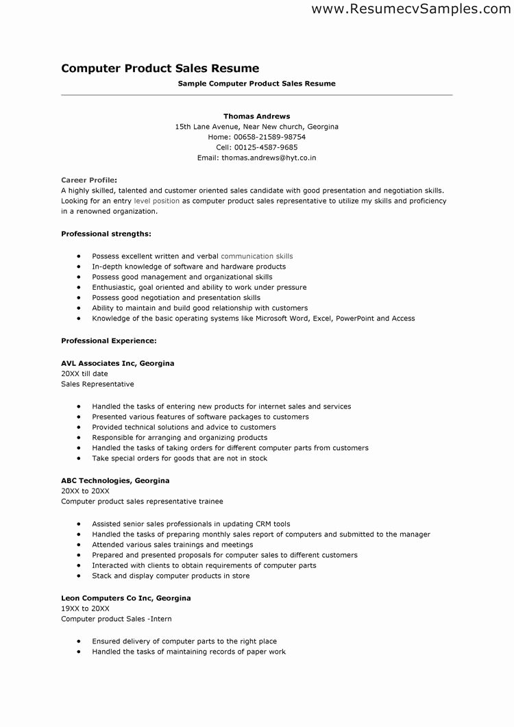 Basic Computer Skills Resume