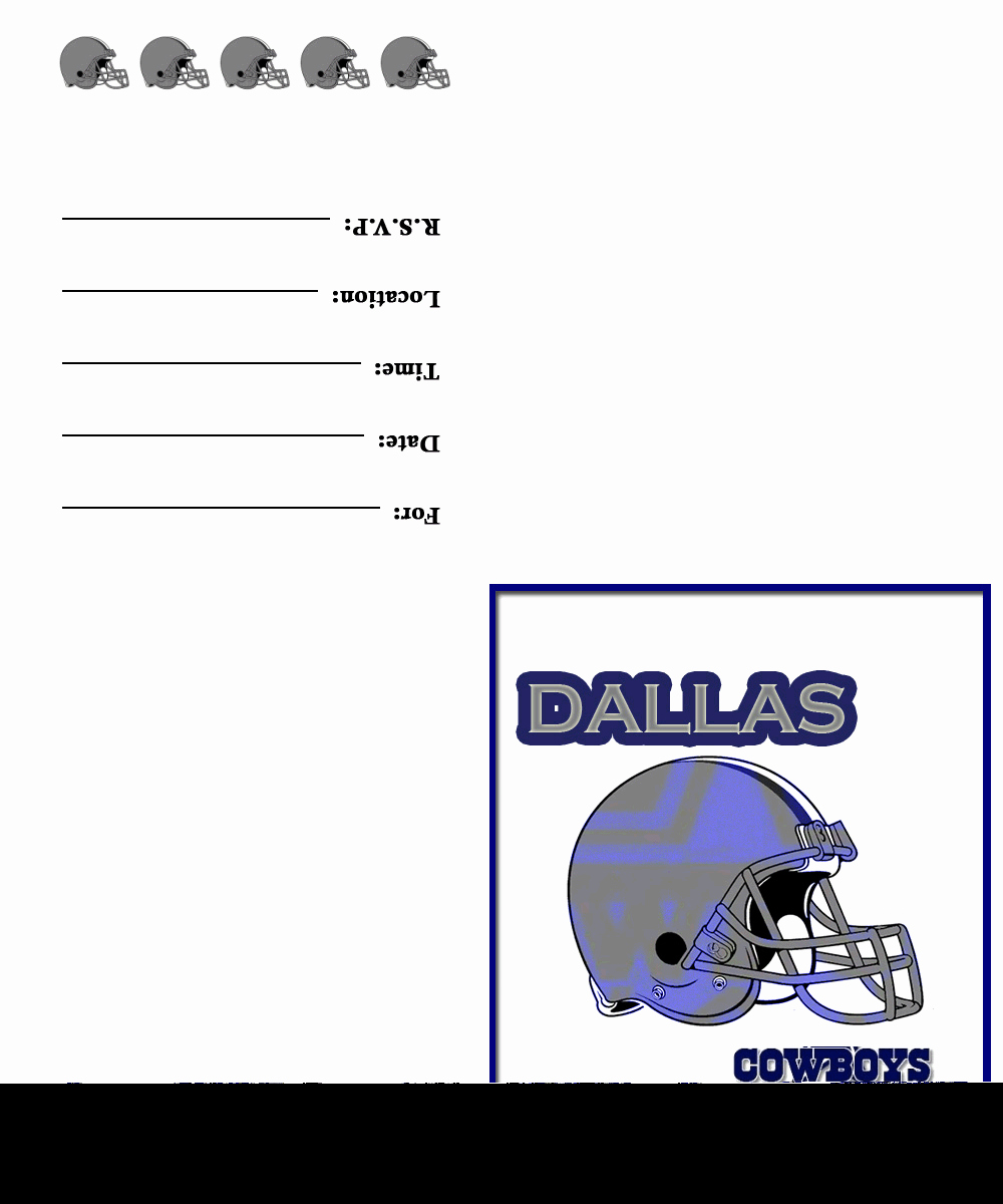 Pin Dallas Cowboys Invitations and Free Printable Invites