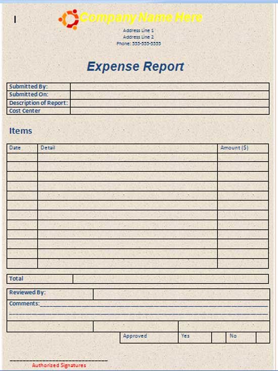 Pin Expense Reports Close Back to Template