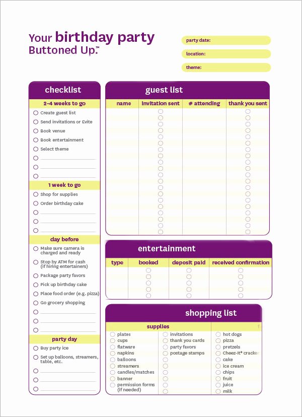 Pin Party Planner form On Pinterest