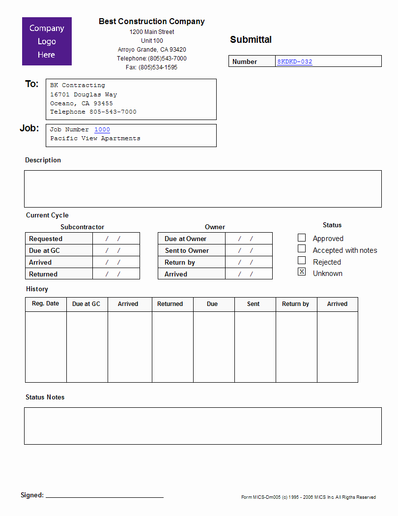 Pin Submittal Transmittal Cover Sheet Example On Pinterest