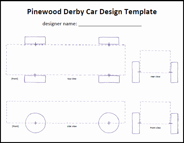 Pinewood Derby Car Templates