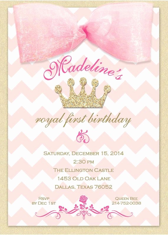 Pink and Gold Birthday Invitations