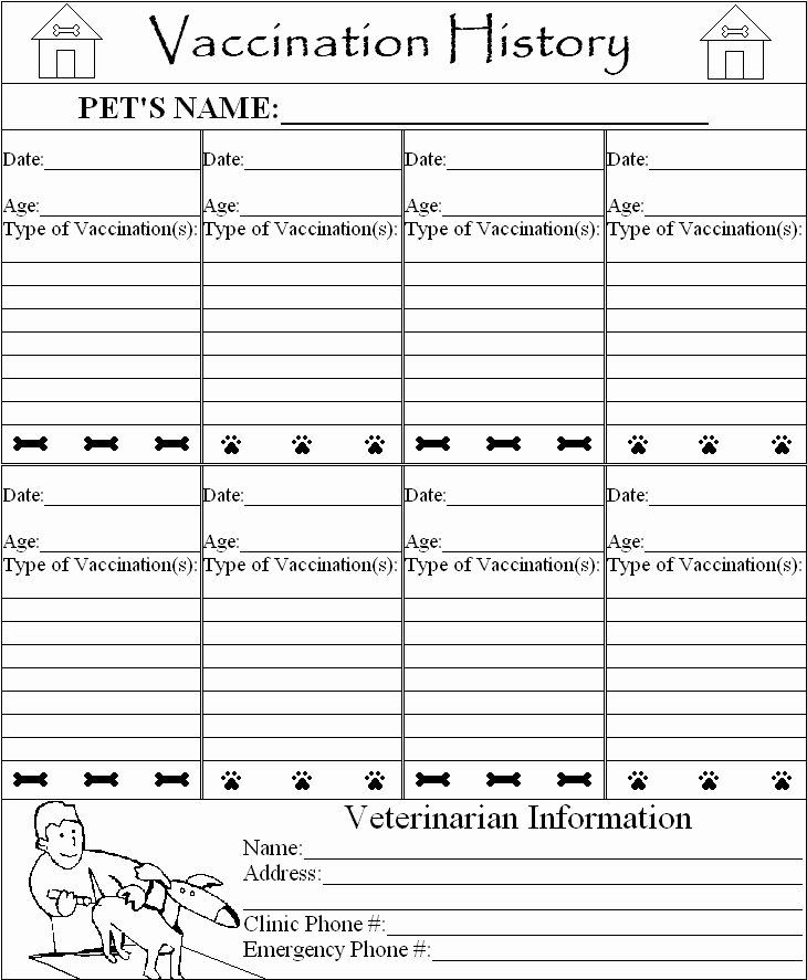 Dog Vaccination Record Template