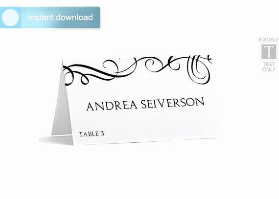 Place Card Template Download Instantly by Karmakweddings