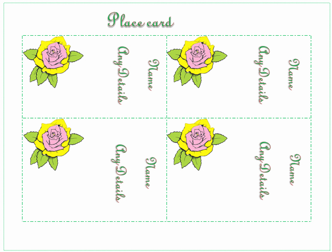 Place Card Template Microsoft Word Templates