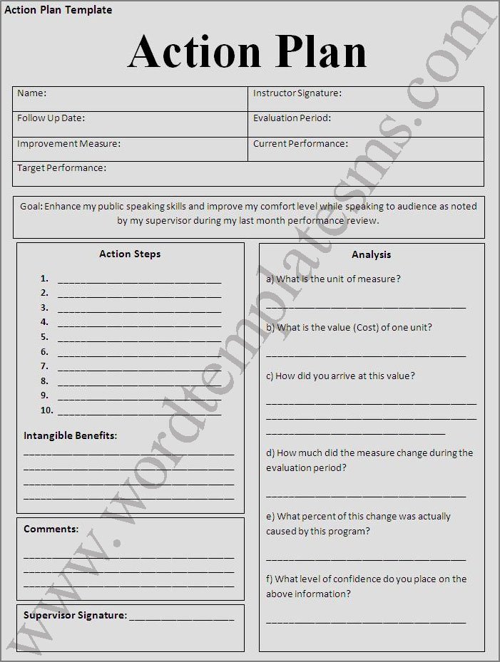 Plan Action Template