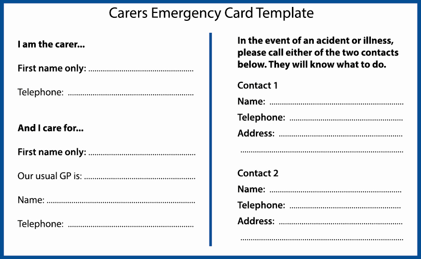 Planning for An Emergency as A Carer
