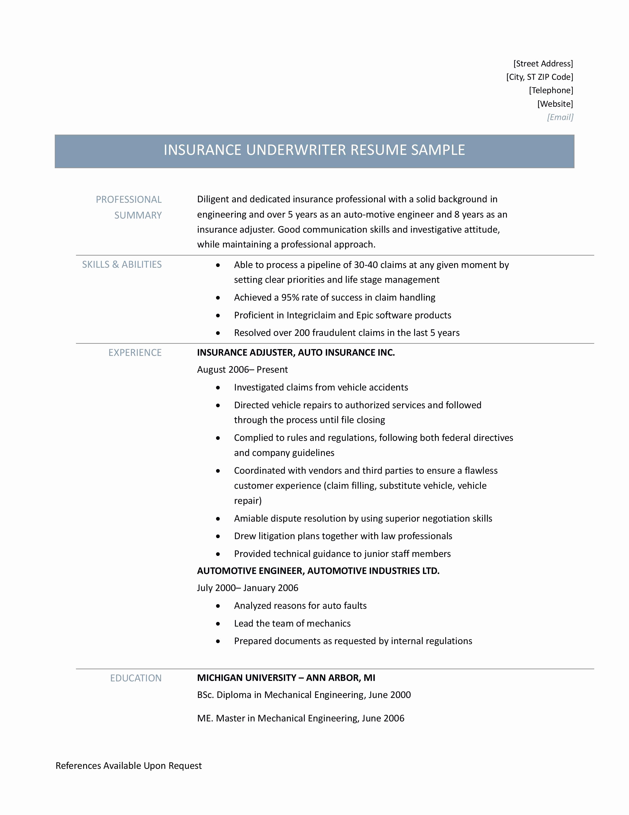 insurance appraiser resume examples cover letter template design