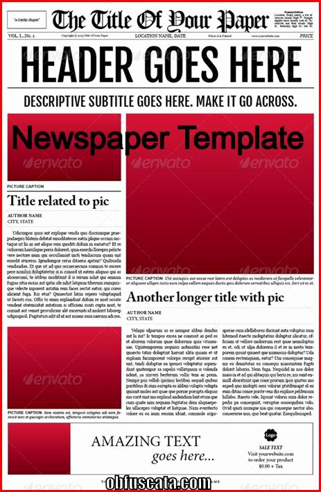 Points to Note In A Newspaper Template