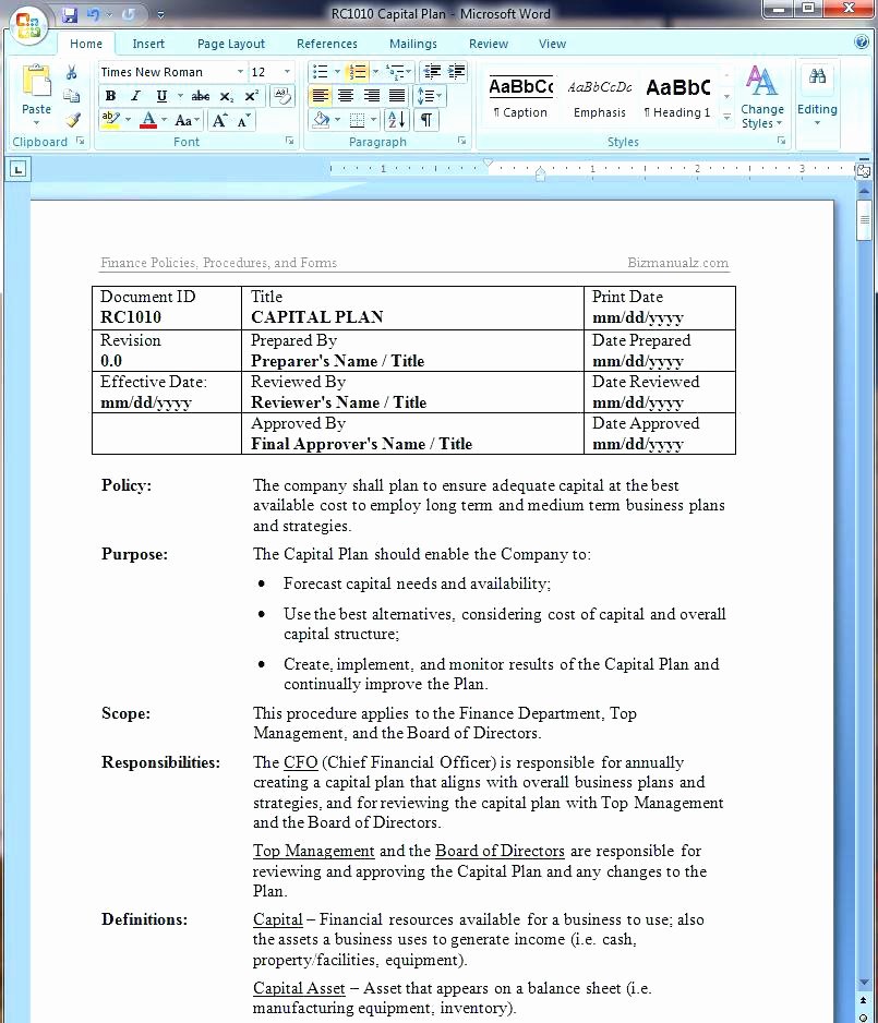 free policy brief template word download