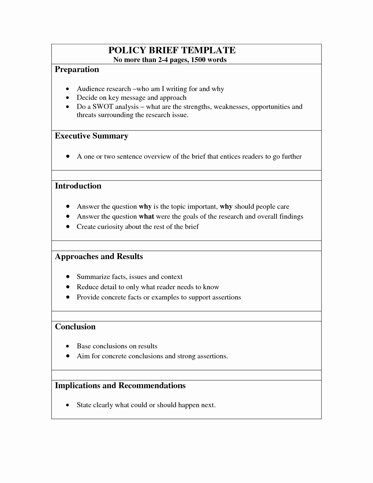 Policy Brief Template and Powerpoint