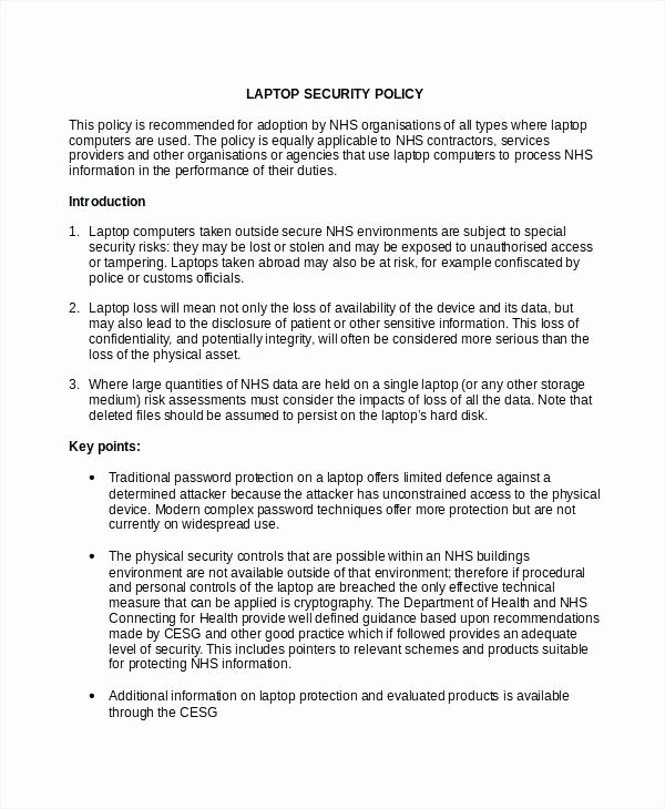 Policy Document Template Example Pany Policy Document