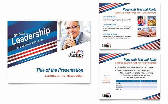 Political Campaign Powerpoint Presentation Template Design