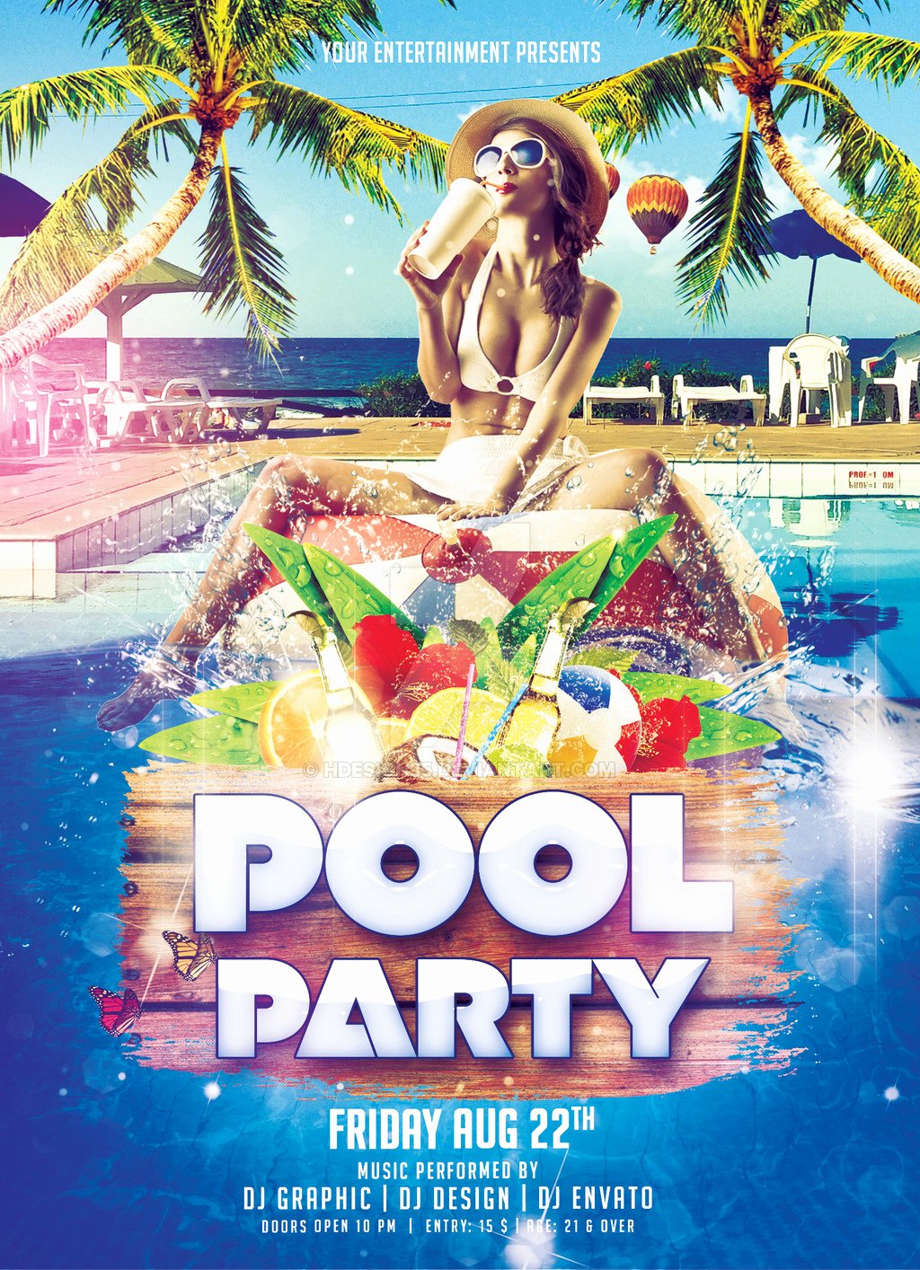 Pool Party Flyer by Hdesign85 On Deviantart