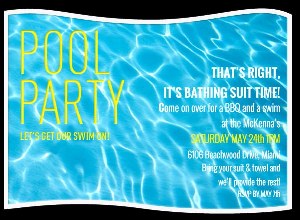 Pool Party Invitation Template 38 Free Psd format Download