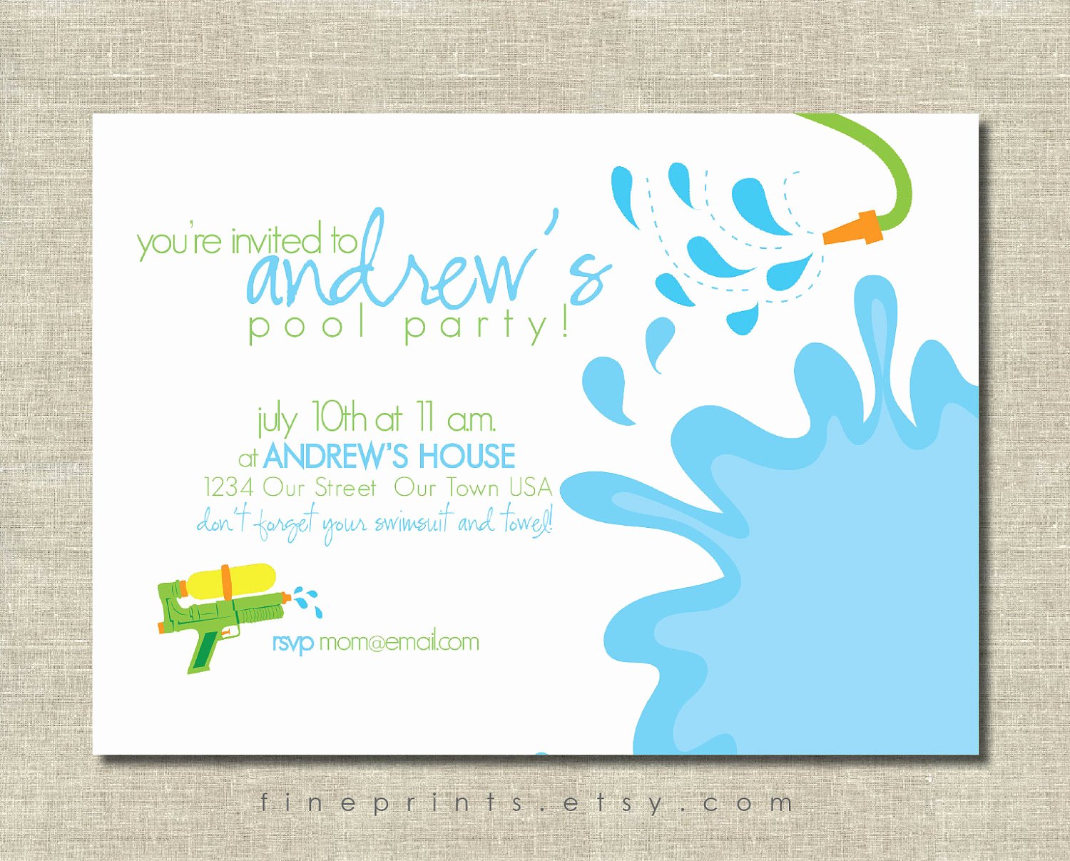 Pool Party Invitation Template Word