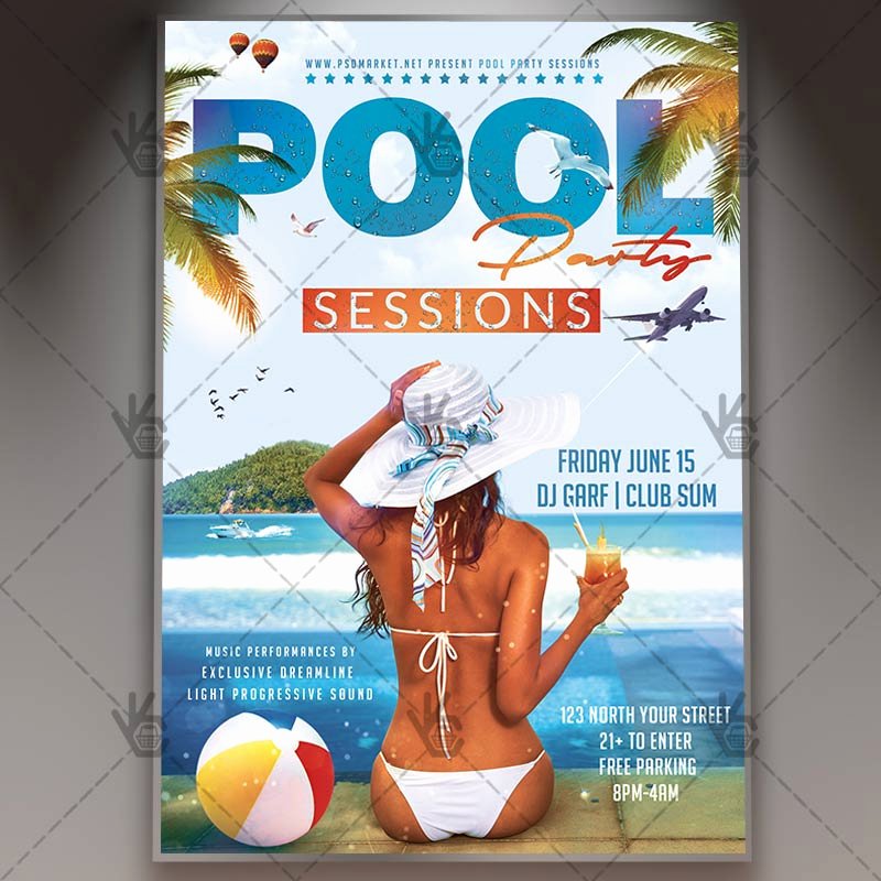 Pool Party Premium Flyer Psd Template