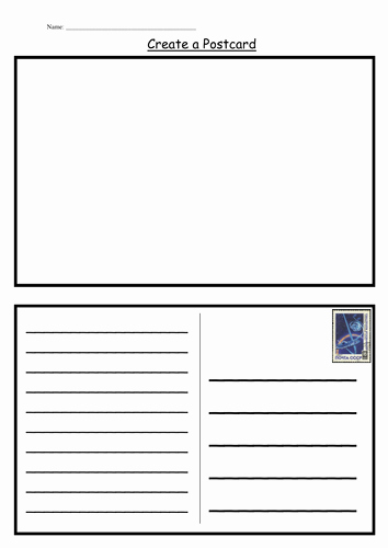 Postcard Template by Kategc Teaching Resources Tes