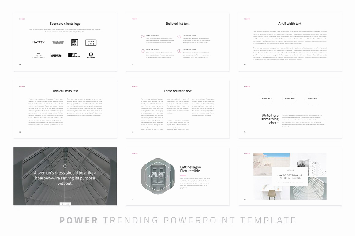 Power Modern Powerpoint Template Just Free Slides